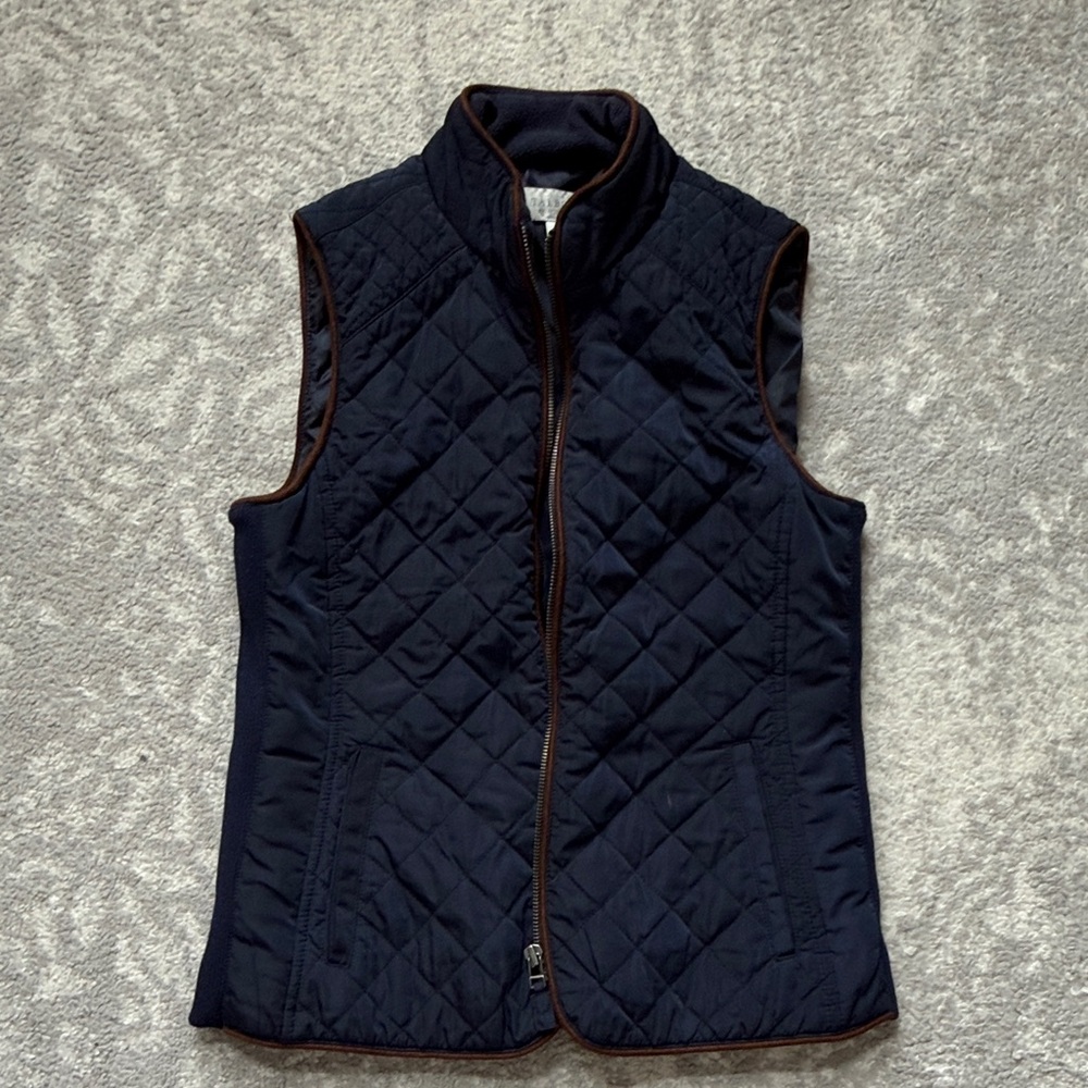 Talbots Petites Quilted Vest – Navy, Size S